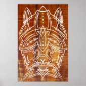 Pinstrick Shrunken Head Tiki Poster (Vorne)