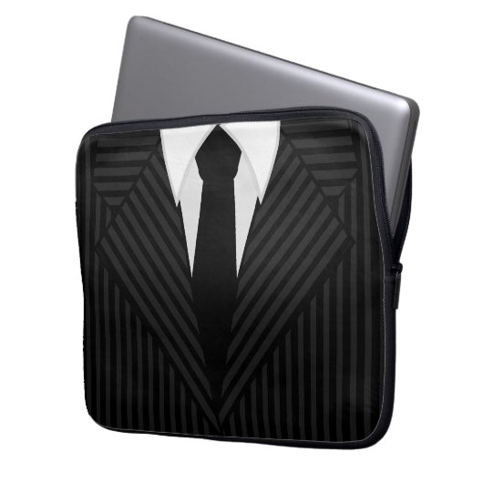 Pinstripe Anzug und Krawatte Cool 13-Zoll-Laptop-Ä Laptopschutzhülle (Vorderseite Links)