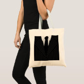 Pinstripe Anzug und Krawatte Maskuline Tragetasche (Vorderseite (Produkt))