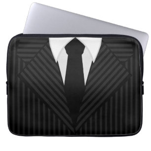 Pinstripe-Anzugs-und Krawatten-coole 13 Laptopschutzhülle
