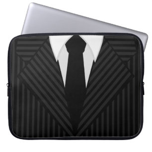 Pinstripe-Anzugs-und Krawatten-coole 15 Laptopschutzhülle