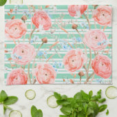 Pinstripe Floral Pattern Küchentücher (Gefaltet)