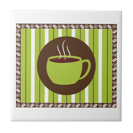 Pinstripe Kaffee Fliese (Vorderseite)