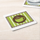Pinstripe Kaffee Rechteckiger Pappuntersetzer (angewinkelt)