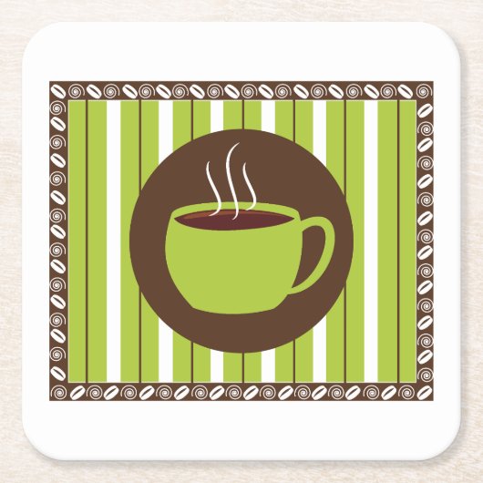 Pinstripe Kaffee Rechteckiger Pappuntersetzer (Vorderseite)