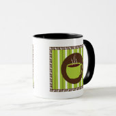 Pinstripe Kaffee Tasse (VorderseiteRechts)