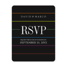 Pinstripe Pride Colors UAWG Gay Wedding