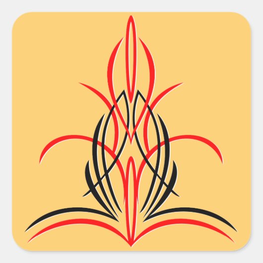 Pinstripe Quadratischer Aufkleber (Vorderseite)