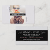 Pinstripe-Stylist-Geschäfts-Karte Visitenkarte (Vorne/Hinten)