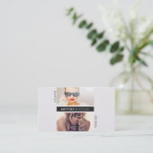 Pinstripe-Stylist-Geschäfts-Karte Visitenkarte (Stehend Vorderseite)