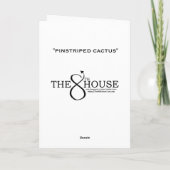 "PINSTRIPED CACTUS" KARTE (Rückseite)