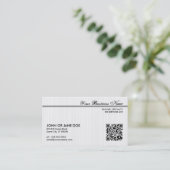 pinstriped QR Code Visitenkarte (Stehend Vorderseite)