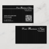 pinstriped QR Code Visitenkarte (Vorne/Hinten)