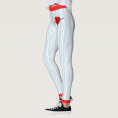 Pinstriped Sign Your Name Heart Blue(custom) Leggings (Links)
