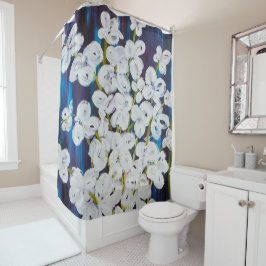 Pinstripes Abstrakt Orchid Duschvorhang