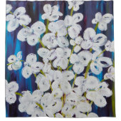 Pinstripes Abstrakt Orchid Duschvorhang (Vorderseite)