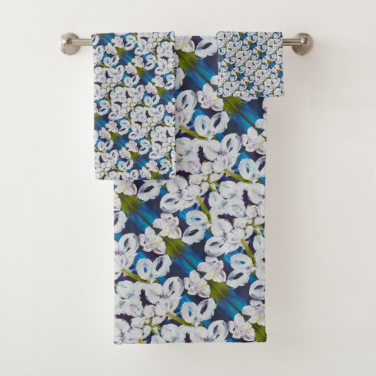 Pinstripes Orchid Pattern Handtücher (Insitu)