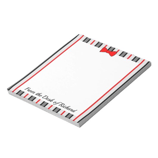 Pinstripes und eine rote Krawatte Notizblock (Rotiert)