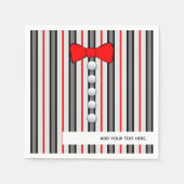 Pinstripes und eine rote Krawatte Serviette (Vorderseite)