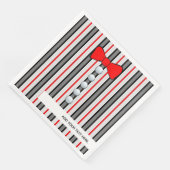 Pinstripes und eine rote Krawatte Serviette (Ecke)
