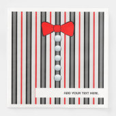 Pinstripes und eine rote Krawatte Serviette (Vorderseite)