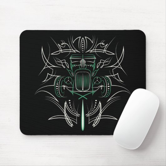 Pinstriping Hot Rod Mousepad (Mit Mouse)