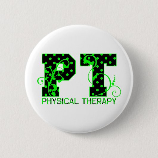 Pint 2 schwarze und grüne Tupfen Button (Vorderseite)