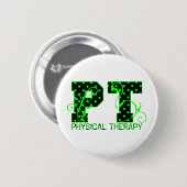 Pint 2 schwarze und grüne Tupfen Button (Vorne & Hinten)