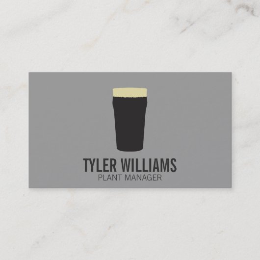 Pint Bier | (dunkel) Visitenkarte (Vorderseite)