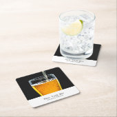 Pint Bier, Pub/Brauerei Rechteckiger Pappuntersetzer (Vor Ort)