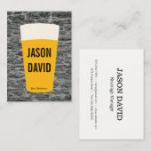 Pint Bier | rustikal (Änderung) Visitenkarte (Vorne/Hinten)