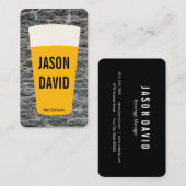 Pint Bier | rustikal (Änderung) Visitenkarte (Vorne/Hinten)