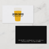 Pint Bier | Traditionell 2 Visitenkarte (Vorne/Hinten)