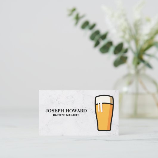 Pint Bier Visitenkarte (Stehend Vorderseite)