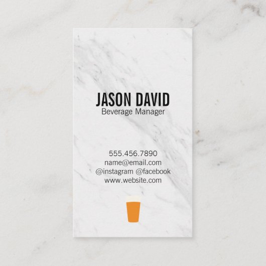 Pint Biermarmor Visitenkarte (Rückseite)