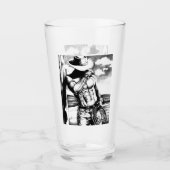 Pint Glass - Cooler Cowboy Bodybuilder Glas (Vorderseite)
