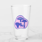 Pint Glass "Pink&Blue Mushroom" Glas (Vorderseite)