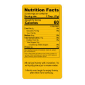 Pint Honey Jar Nutrition Facts Gold (Vorne)