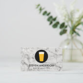 Pint-Logo für Bier | Holzkörner | Stein Visitenkarte (Stehend Vorderseite)