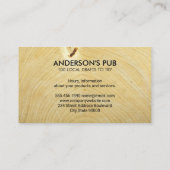 Pint-Logo für Bier | Holzkörner Visitenkarte (Rückseite)