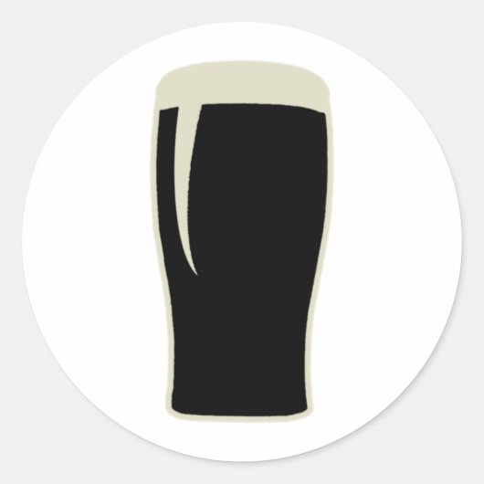 Pint o' Stout Runder Aufkleber (Vorderseite)