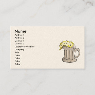 pint-of-beer-Vektor, Name, Anschrift 1, Anschrift  Visitenkarte