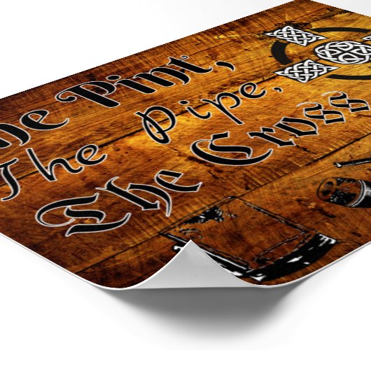 Pint, Pipe, Kreuz Poster (Ecke)