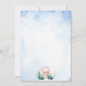 Pintable erste Geburtstagseinladung Küste Ozean Einladung (Rückseite)