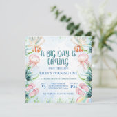 Pintable First Birthday Save the Date Ocean (Stehend Vorderseite)