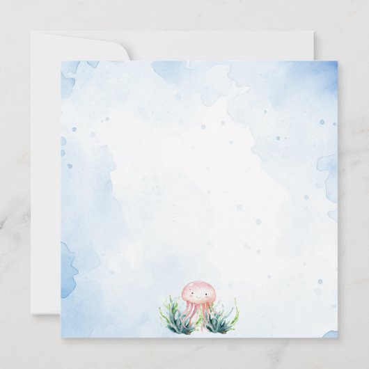 Pintable First Birthday Save the Date Ocean (Rückseite)