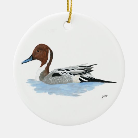 Pintail Duck Keramik Ornament (Vorne)