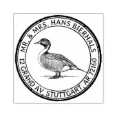 Pintail Duck Wasservögel Natur oder Rücksendeadres Gummistempel (Prägung)