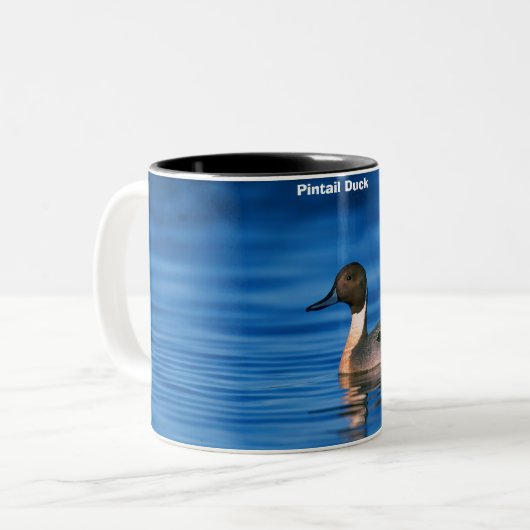 Pintail Duck Zweifarbige Tasse (Vorderseite Links)