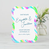 Pinterly Brushstrikes Save The Date (Stehend Vorderseite)